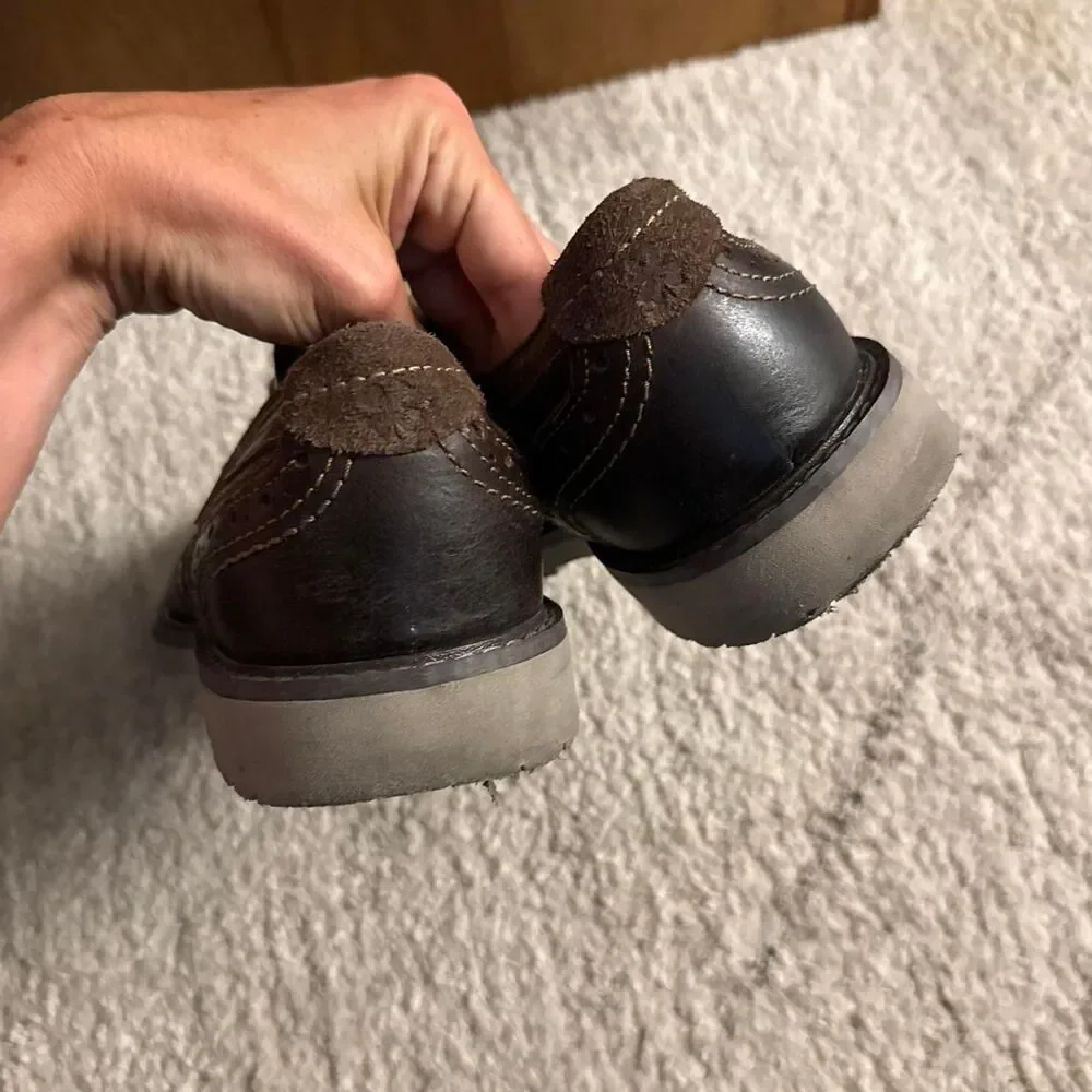 Lucky Brand Men's Brown Western Oxfords